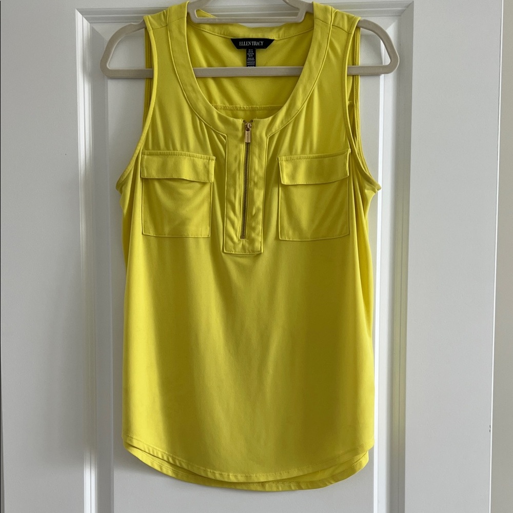 Ellen Tracy Vibrant Yellow Tank Top